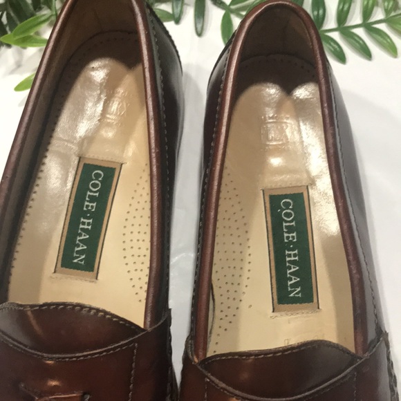 Cole Haan tassel loafers slip on men’s shoe leather size 10 brown main image 4